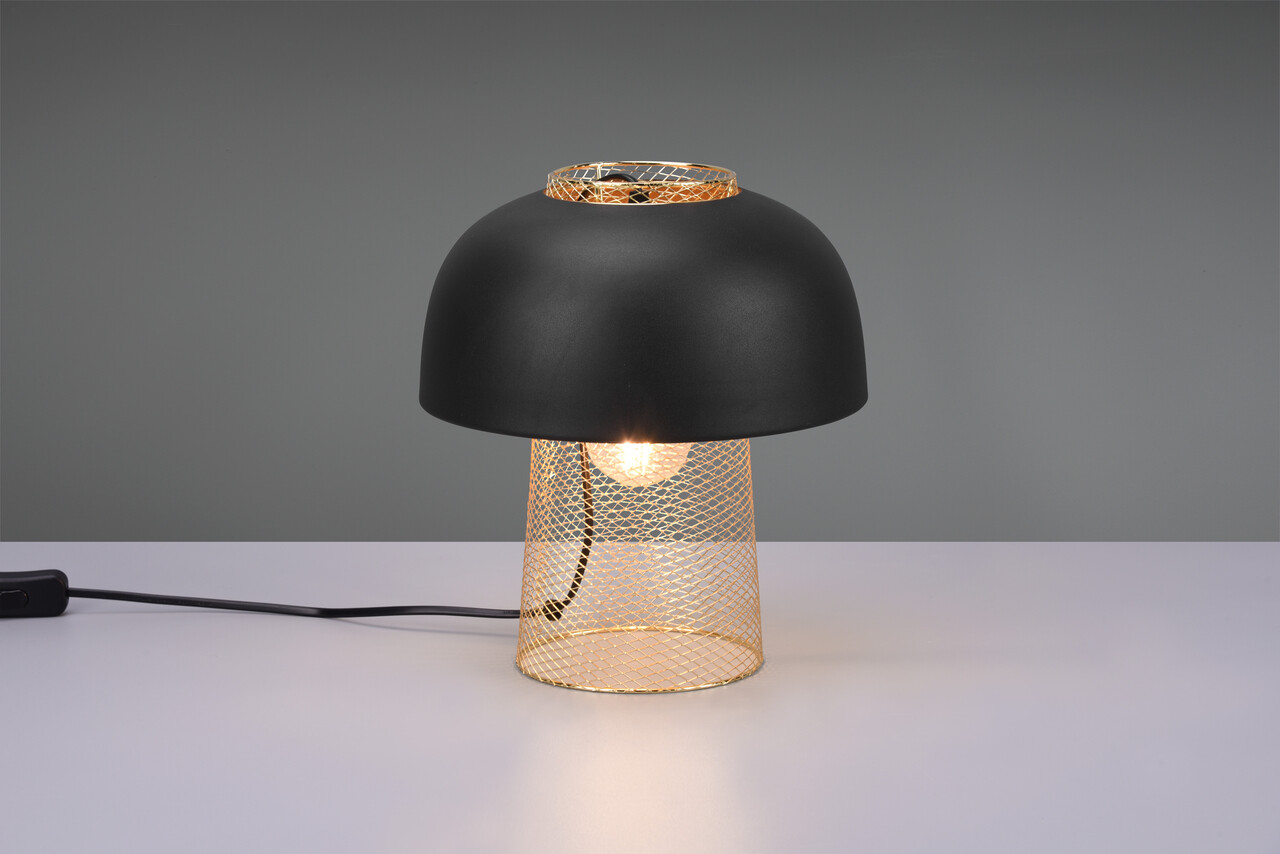 Lampa de masa Punch, RL, 25x28 cm, 25W, 1x E27, metal, negru mat - imagine 3
